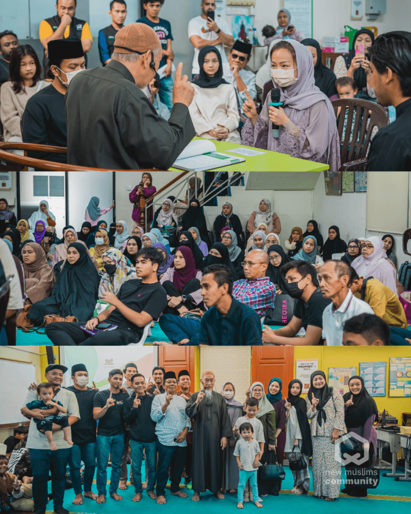 A collage of community gatherings and talks during Qurban day
